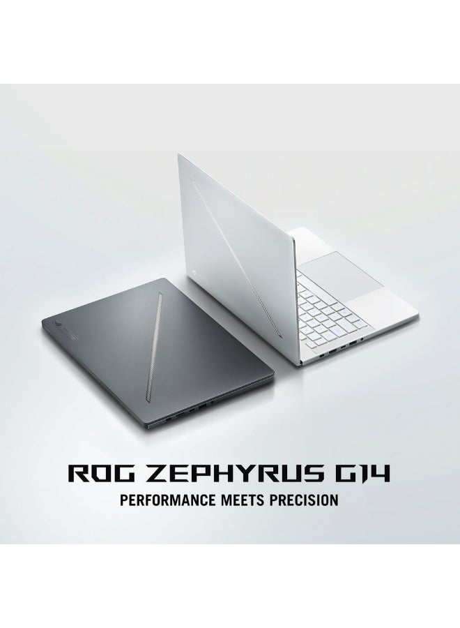 أسوس - كمبيوتر محمول ZEPHYRUS G14 بشاشة مقاس 14 بوصة ومعالج Ryzen 9-8945HS وذاكرة وصول عشوائي 32 جيجابايت ومحرك أقراص SSD سعة 1 تيرابايت وبطاقة رسومات GeForce RTX 4060 ونظام تشغيل Windows 11 - Image 1