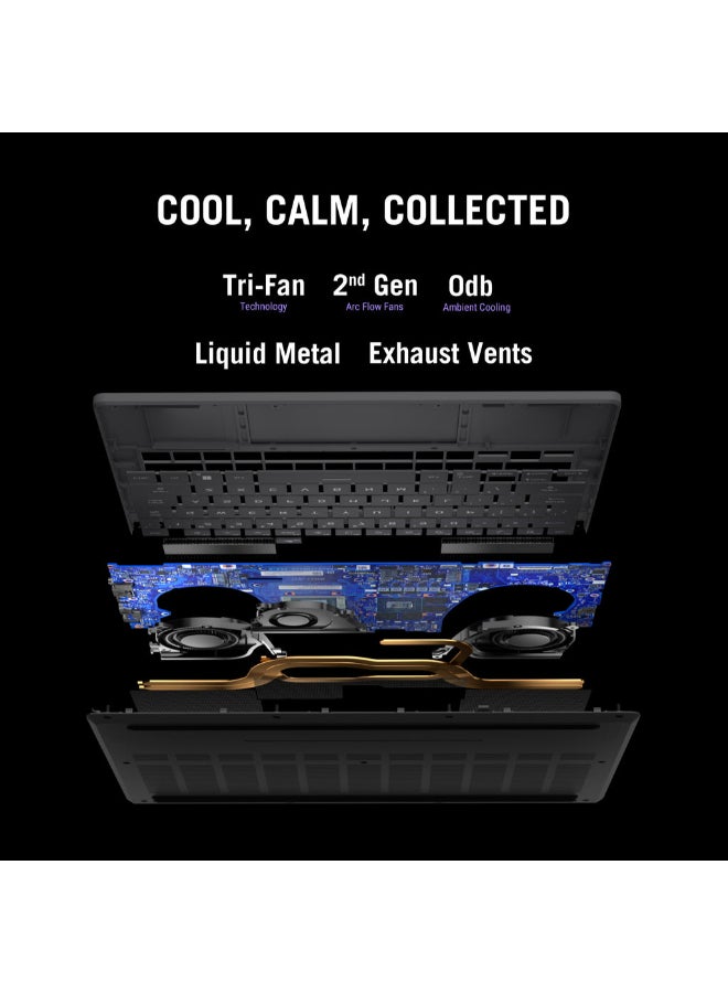أسوس - كمبيوتر محمول ZEPHYRUS G14 بشاشة مقاس 14 بوصة ومعالج Ryzen 9-8945HS وذاكرة وصول عشوائي 32 جيجابايت ومحرك أقراص SSD سعة 1 تيرابايت وبطاقة رسومات GeForce RTX 4060 ونظام تشغيل Windows 11 - Image 1