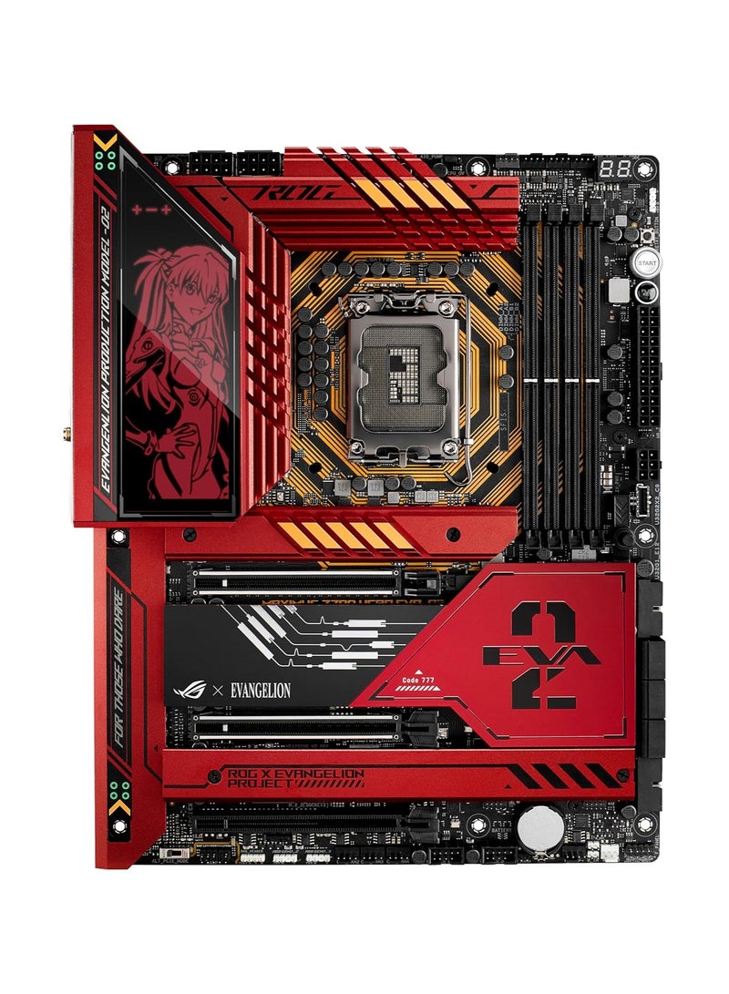 ASUS - Rog Msximus Z790 Hero EVA-02 Edition LGA 1700(Intel® 13th &12th Gen) ATX Gamining motherboard(DDR5, 5x M.2 slots,PCIe 5.0 x16 with Q-Release,Wi-Fi 6E, 2xThunderbolt 4, USB 20G Type-C front-panel) Red - Image 1