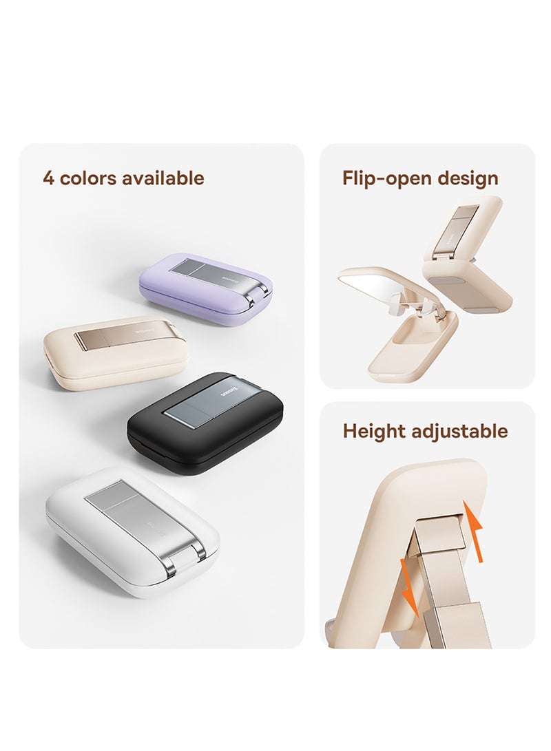 Baseus Seashell Series Folding Phone Stand (with Mirror) Nebula Purple Nebula Purple  - Image 2