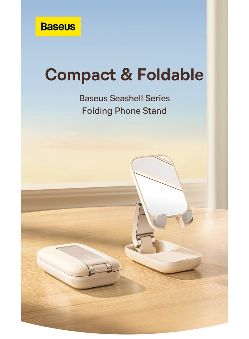 Baseus Seashell Series Folding Phone Stand (with Mirror) Baby Pink  - Image 1