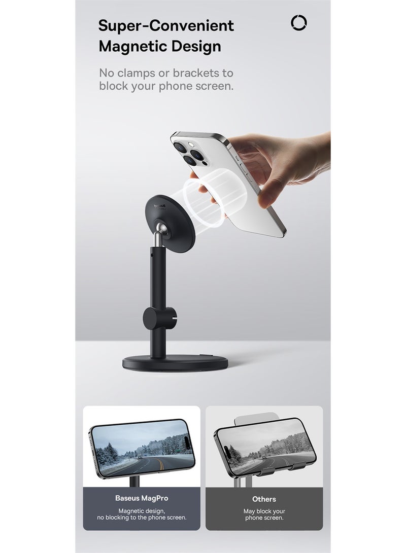 Baseus MagPro Desktop Phone Stand Moon White  - Image 4