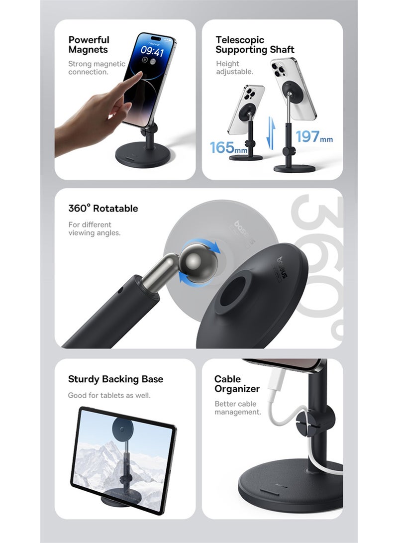 Baseus MagPro Desktop Phone Stand Moon White  - Image 2
