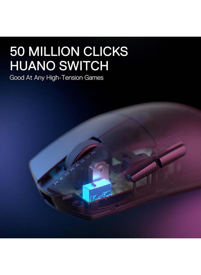 ريدراجون ماوس الألعاب اللاسلكي M916 PRO 3 أوضاع، معدل استطلاع 4K فائق السرعة، 49 جيجابايت، فأرة ألعاب خفيفة الوزن للغاية بدقة 26 ألف نقطة في البوصة - Image 3