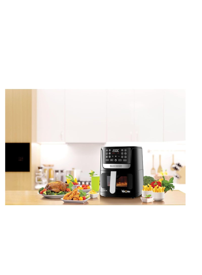 BLACK+DECKER - Digital AerOFry Air Fryer Extra Large 4.5 L 1500 W AF4500-B5 Black - Image 1