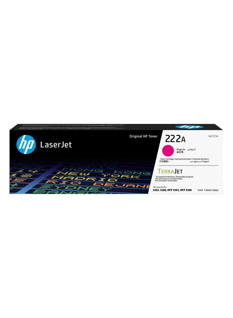 إتش بي - خرطوشة حبر HP 222A الأصلية W2220A، W2221A، W2222A، W2223A، تعمل مع Color LaserJet Pro MFP 3303fdn، 3203dn، 3203dw، MFP 3303sdw - Image 1