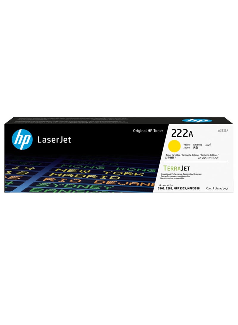 إتش بي - خرطوشة حبر HP 222A الأصلية W2220A، W2221A، W2222A، W2223A، تعمل مع Color LaserJet Pro MFP 3303fdn، 3203dn، 3203dw، MFP 3303sdw - Image 1
