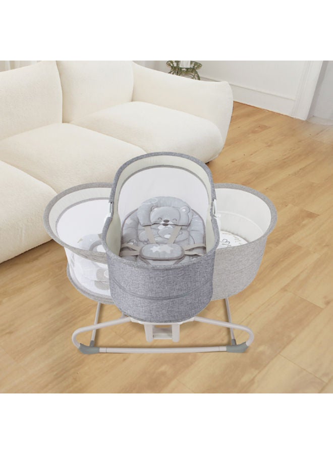 ماستيلا سرير أطفال متعدد الوظائف 4 في 1 مع أرجوحة أوتوماتيكية وشبكة ناموسية - موديل 3087 - Image 4