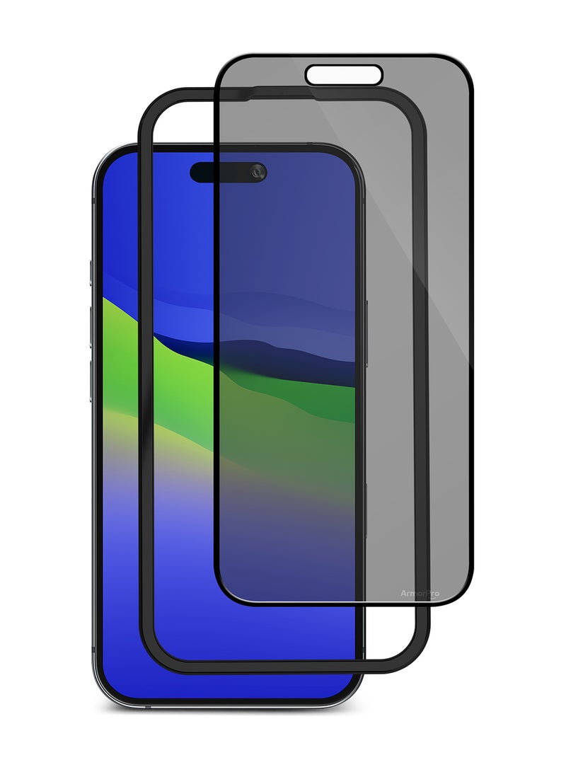 ArmorPro Screen Protector Privacy For iPhone 16 Plus Clear - Image 3