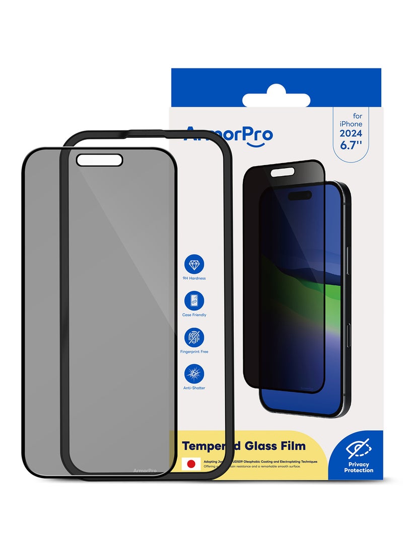 ArmorPro Screen Protector Privacy For iPhone 16 Plus Clear - Image 5