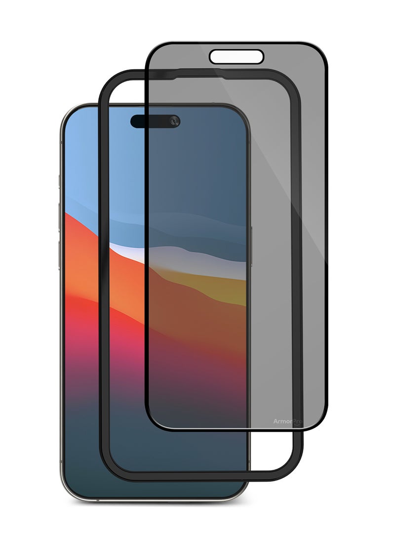 ارمور برو Screen Protector Privacy For iPhone 16 Pro Clear - Image 3