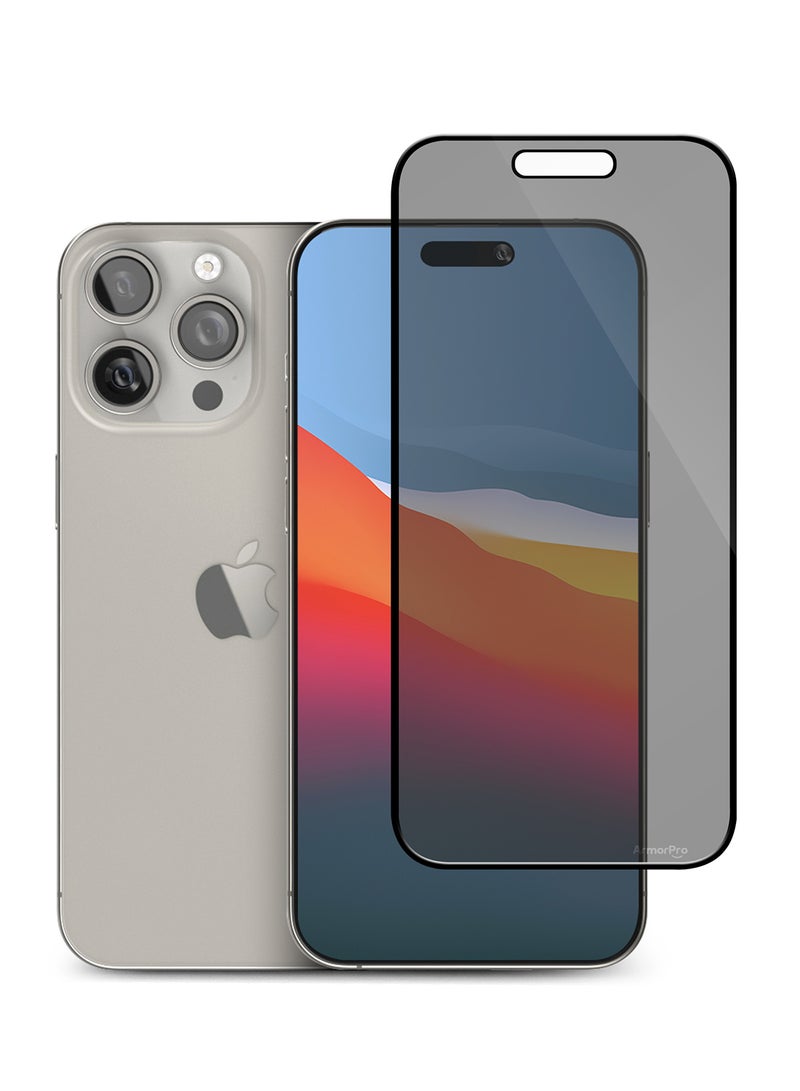 ارمور برو Screen Protector Privacy For iPhone 16 Pro Clear - Image 2