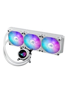 أسوس مبرد سائل لوحدة المعالجة المركزية Rog Strix Lc Iii 360 Argb أبيض اللون مع كتلة مياه تدور 360 درجة، ومضخة Asetek V2 من الجيل السابع، ومراوح Rog Argb المتميزة، وأكثر من 10 تأثيرات إضاءة Aura مخصصة  - Image 1