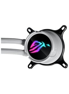 أسوس مبرد سائل لوحدة المعالجة المركزية Rog Strix Lc Iii 360 Argb أبيض اللون مع كتلة مياه تدور 360 درجة، ومضخة Asetek V2 من الجيل السابع، ومراوح Rog Argb المتميزة، وأكثر من 10 تأثيرات إضاءة Aura مخصصة  - Image 2