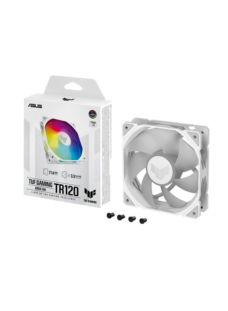 ASUS TUF Gaming TR120 ARGB Standard Blade Single Pack White  - Image 1