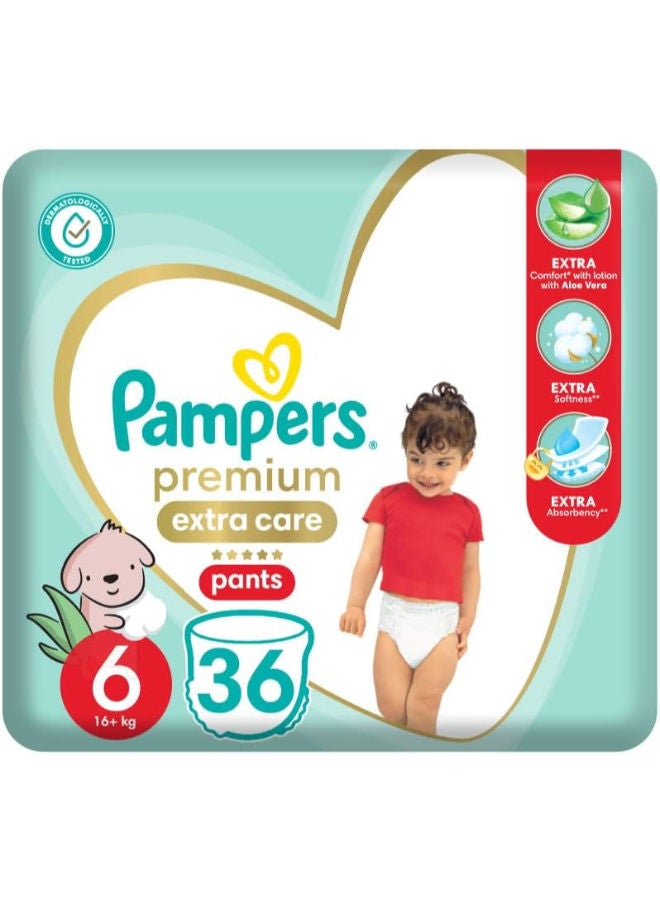 Pampers 36-Piece, Size 6, Premium Extra Care Pants 