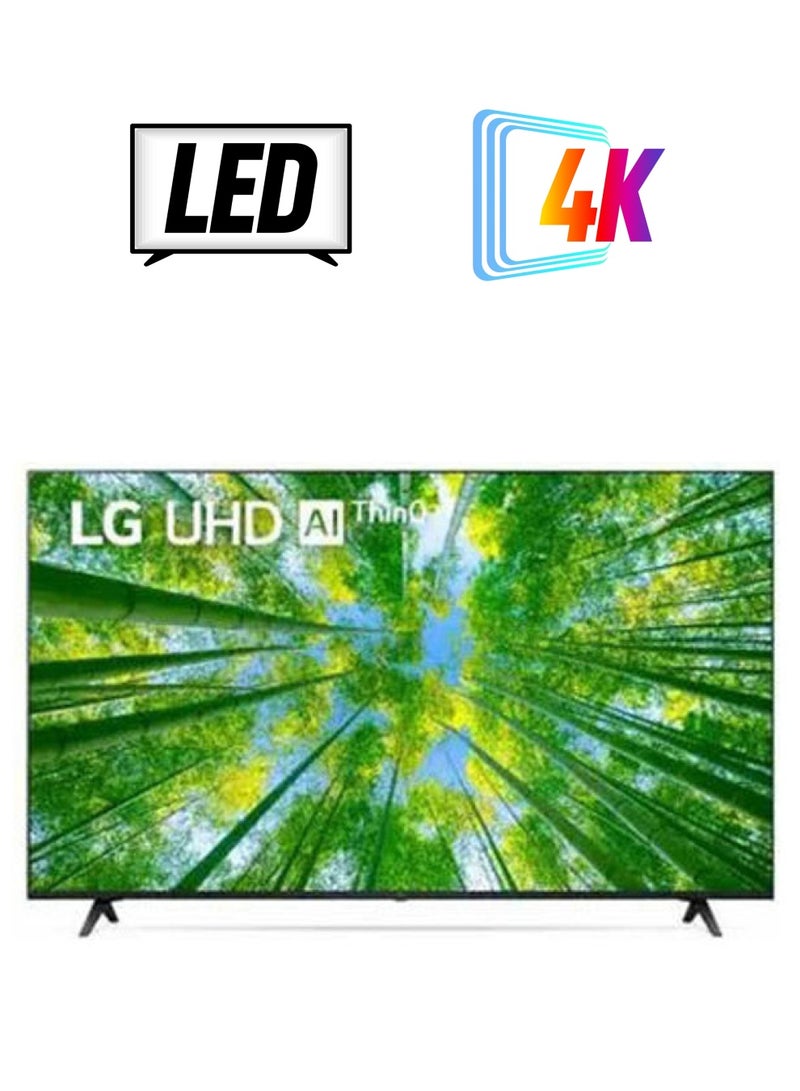 إل جي تلفزيون LG UHD 4K مقاس 65 بوصة من سلسلة UQ8000، تصميم شاشة سينمائية 4K Active HDR WebOS Smart AI ThinQ (صندوق مفتوح)  - Image 1