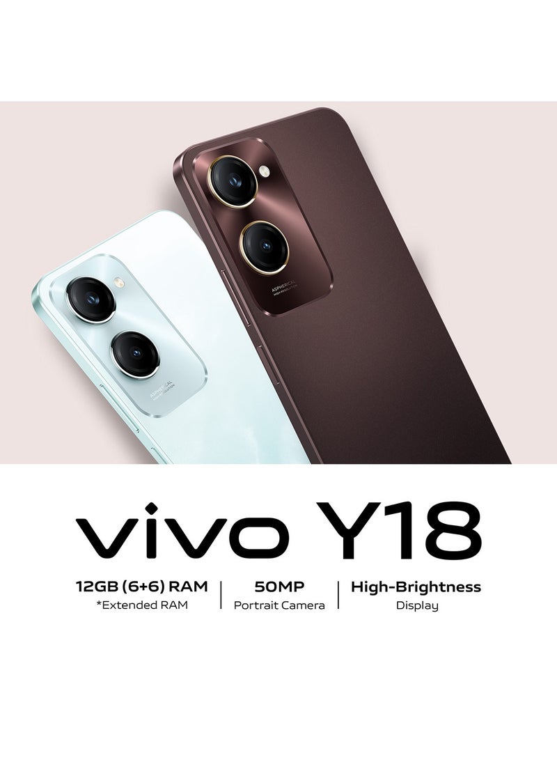 vivo - Y18 4G Dual SIM  Mocha Brown 4GB RAM 128GB - Middle East Version - Image 1