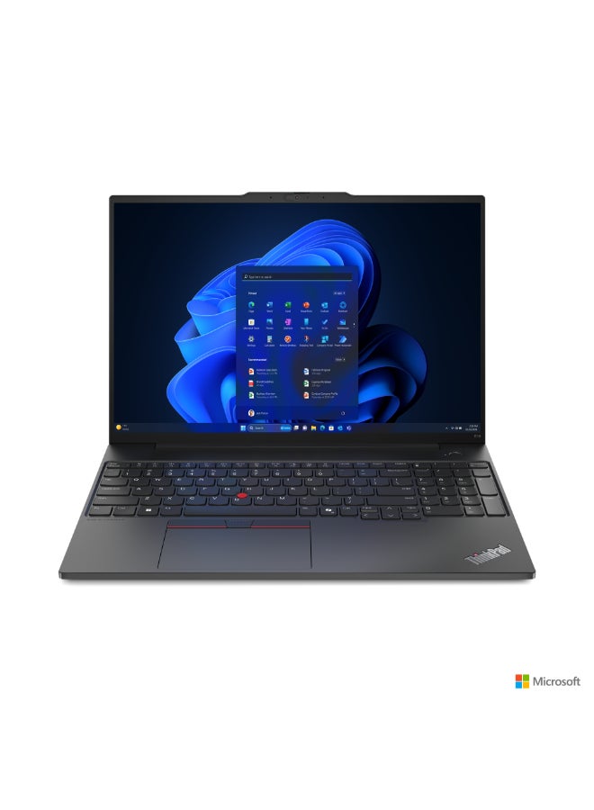 Lenovo - ThinkPad E16 Laptop With 16-Inch (1920x1200) Display, Core Ultra 7-155H Processor/16GB RAM/512GB SSD/Intel Iris XE Graphics/DOS (Without Windows)/ English/Arabic Black - Image 1