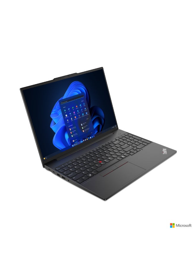 Lenovo - ThinkPad E16 Laptop With 16-Inch (1920x1200) Display, Core Ultra 7-155H Processor/16GB RAM/512GB SSD/Intel Iris XE Graphics/DOS (Without Windows)/ English/Arabic Black - Image 1