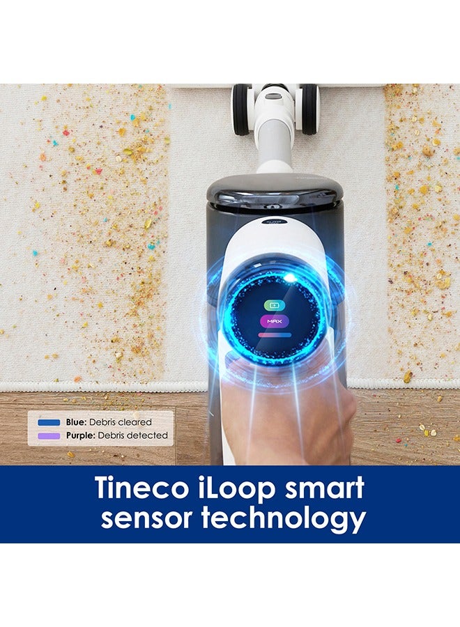 Tineco Pure One Air Cordless Stick Vacuum Cleaner with Multiple Attachments & powerful suction, iLoop Smart Sensor Technology with LED screen, Ultra-Quiet and Lightweight Design 0.3 L 230 W Pure ONE Air White  - Image 4