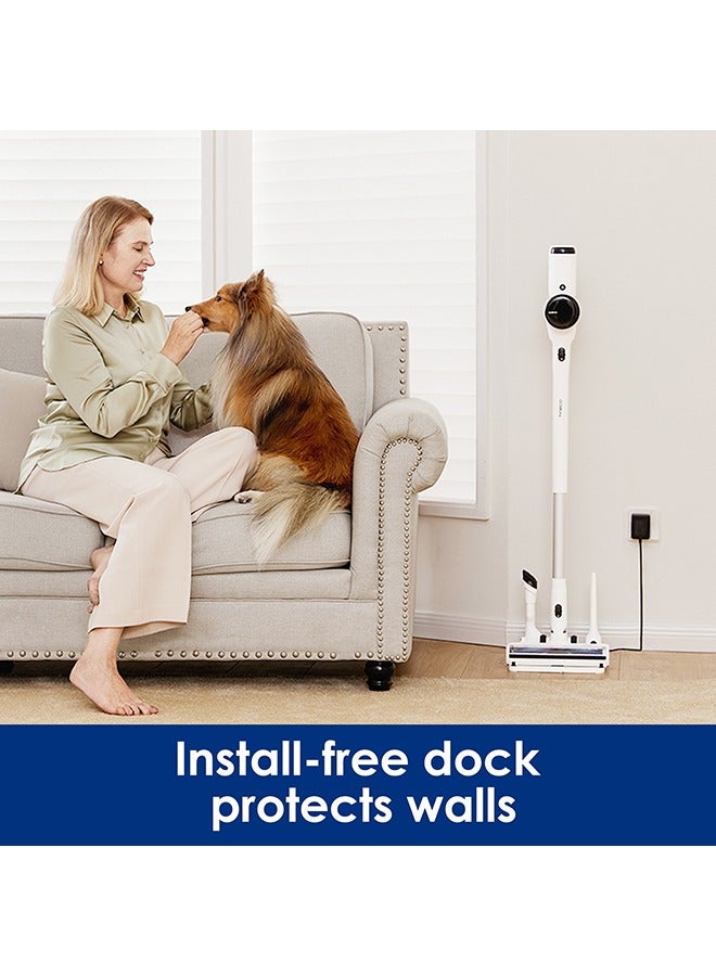 Tineco Pure One Air Cordless Stick Vacuum Cleaner with Multiple Attachments & powerful suction, iLoop Smart Sensor Technology with LED screen, Ultra-Quiet and Lightweight Design 0.3 L 230 W Pure ONE Air White  - Image 5