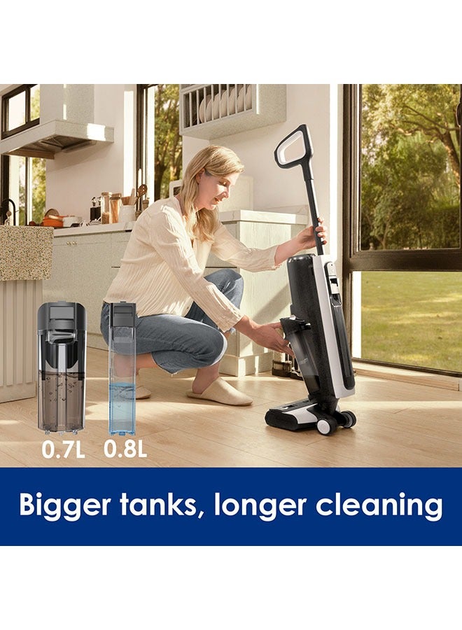 Tineco - Floor One S5 Plus Wet And Dry Cordless Vacuum Cleaner And Mop With Edge cleaning, Suction With iLoop Smart Sensor Technology And Screen, Streak-Free And Self-Cleaning Dual Tank Feature 0.8 L 220 W FW131200AE Black - Image 1