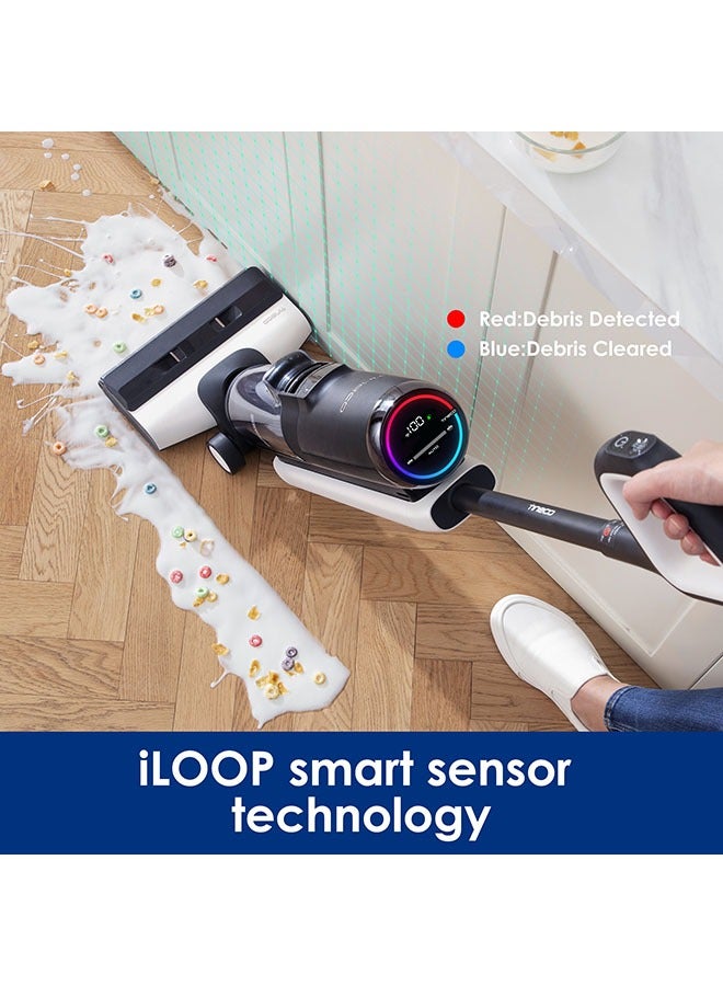 Tineco - Floor One S5 Plus Wet And Dry Cordless Vacuum Cleaner And Mop With Edge cleaning, Suction With iLoop Smart Sensor Technology And Screen, Streak-Free And Self-Cleaning Dual Tank Feature 0.8 L 220 W FW131200AE Black - Image 1
