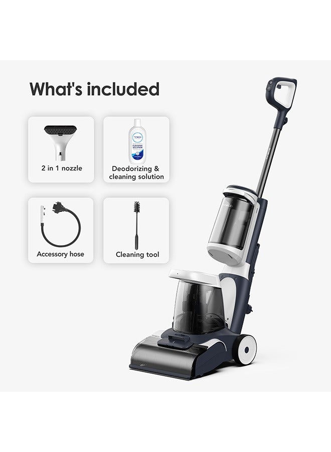 Tineco - iCarpet Corded Carpet Cleaner with PowerDry and HeatedWash, powerful suction with iLoop Smart Sensor Technoly and LED display, Spot and Upholstery Washing, Lightweight Design 2 L 1300 W CW011500SA White/Black - Image 1