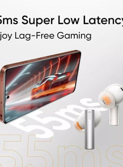 realme Buds Air 6 Tws in Ear Earbuds With 12.4 Mm Deep Bass Driver, 40 Hours Play Time, Fast Charge,50 Db Anc,Lhdc 5.0, 55 Ms Low Latency, Ip55 Dust & Water Resistant, Bluetooth V5.3 Flame Silver  - Image 4