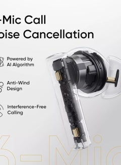realme Buds Air 6 Tws in Ear Earbuds With 12.4 Mm Deep Bass Driver, 40 Hours Play Time, Fast Charge,50 Db Anc,Lhdc 5.0, 55 Ms Low Latency, Ip55 Dust & Water Resistant, Bluetooth V5.3 Flame Silver  - Image 5