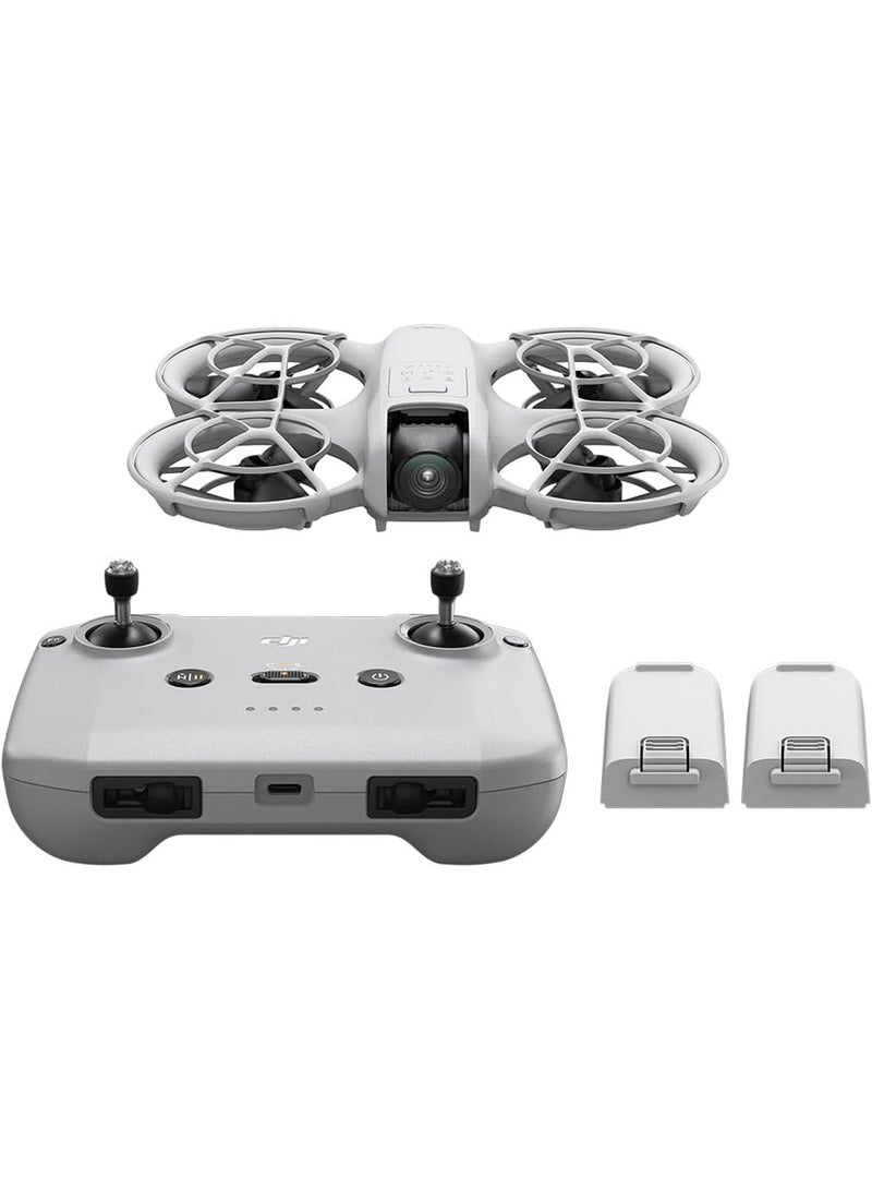 دي جي آي - Neo Fly More Combo، طائرة بدون طيار مزودة بكاميرا 4K UHD للبالغين والأطفال، 135 جرامًا، طائرة بدون طيار Follow Me مع إقلاع راحة اليد، تتبع الهدف بالذكاء الاصطناعي، لقطات سريعة، فيديو ثابت، مع RC-N3 و3 بطاريات لـ 60 رحلة - Image 1