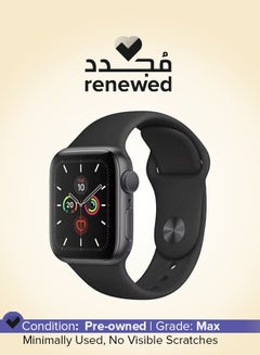 Renewed - Watch Series 5 GPS 44mm Aluminum Case With Black Sport Band Space Grey