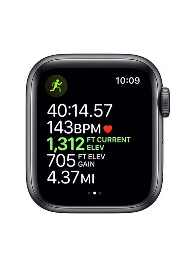 Apple - Renewed - Watch Series 5 44mm GPS + Cellular Aluminum With Black Sport Band Space Grey - Image 1