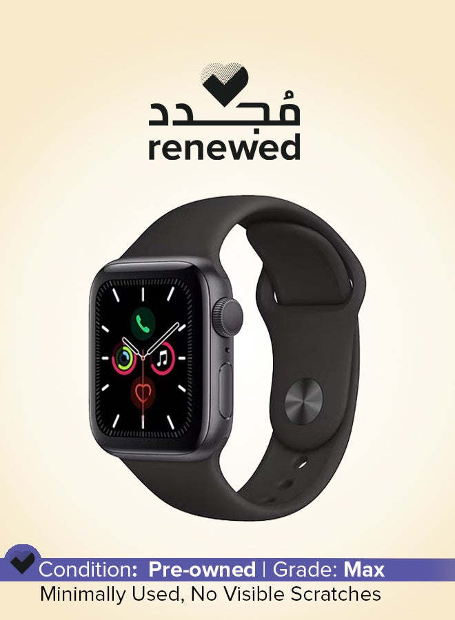 Apple - Renewed - Watch Series 5 GPS 40mm Aluminum Case With Sport Band Black Space Grey - Image 1