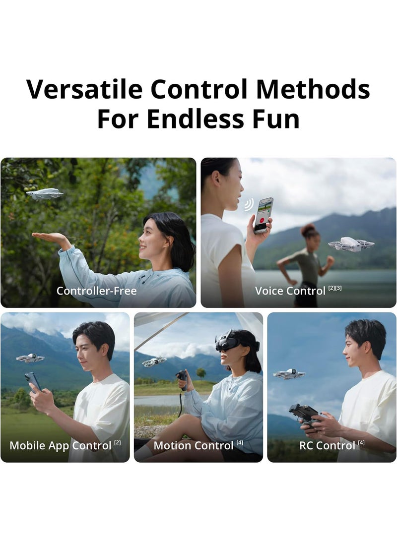 dji Neo Drone With 4K Uhd Camera For Adults, 135G Follow Me Drone With Palm Takeoff, Ai Subject Tracking, Quickshots, Ultra-Stabilized Video, Built-In Propeller Guard Controller-Free - Image 2