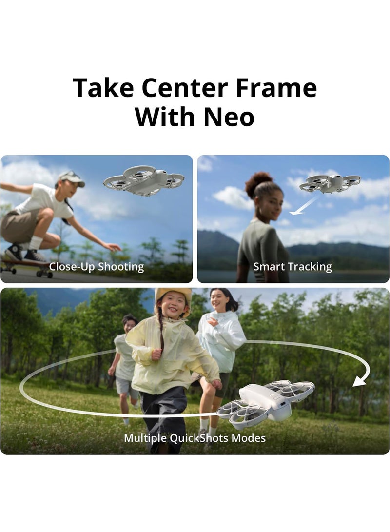 dji Neo Drone With 4K Uhd Camera For Adults, 135G Follow Me Drone With Palm Takeoff, Ai Subject Tracking, Quickshots, Ultra-Stabilized Video, Built-In Propeller Guard Controller-Free - Image 3
