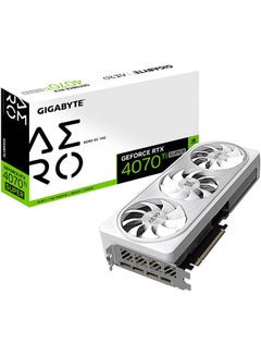 GeForce RTX 4070 Ti SUPER AERO OC Graphics Card, 16GB GDDR6X 256bit Memory, 2655MHz Boost Clock, 21Gbps Memory Speed, 8448 CUDA Cores PCI-E 4, HDMI, DisplayPort White