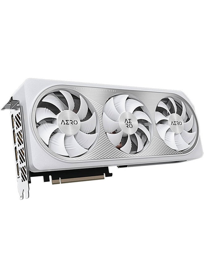 GIGABYTE - GeForce RTX 4070 Ti SUPER AERO OC Graphics Card, 16GB GDDR6X 256bit Memory, 2655MHz Boost Clock, 21Gbps Memory Speed, 8448 CUDA Cores PCI-E 4, HDMI, DisplayPort White - Image 1