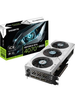 GeForce RTX 4070 Ti SUPER EAGLE OC ICE Graphics Card, 16GB GDDR6X 256bit Memory, 2640 MHz Core Clock, 21Gbps Memory Clock, PCI-E 4.0, 8448 CUDA, PCI-E 4.0, DP / HDMI Grey