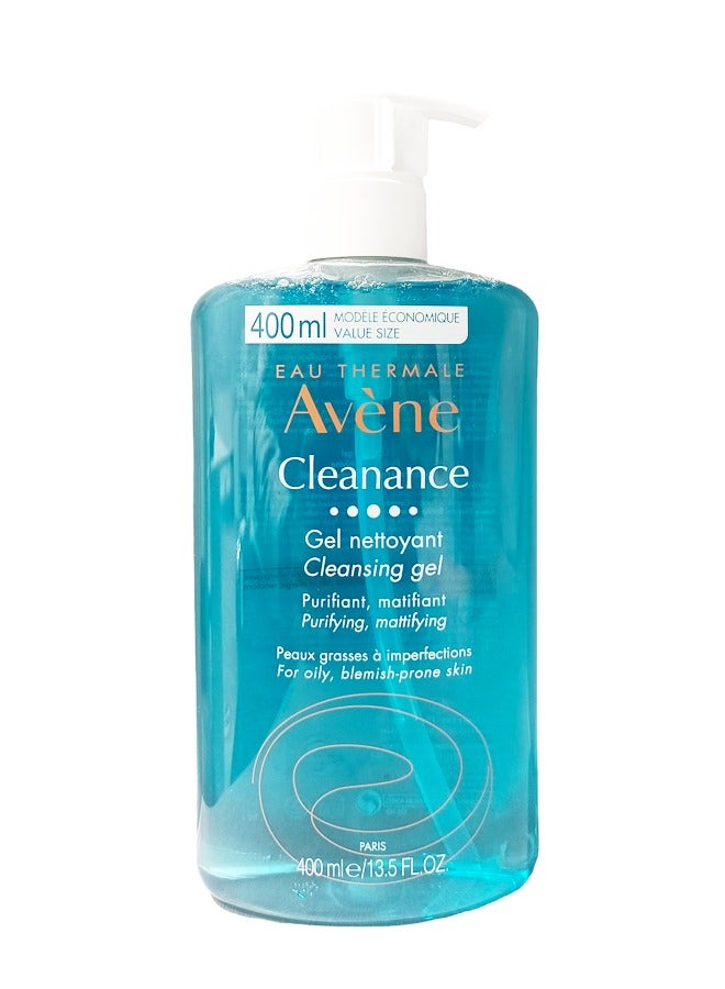 Avene Cleanance Cleansing Gel, Purifying & Mattifying for Oily, Blemish-Prone Skin 400 MLml - Image 1