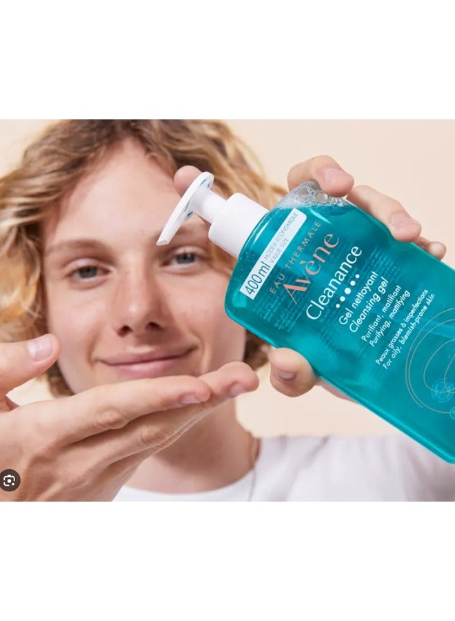 Avene Cleanance Cleansing Gel, Purifying & Mattifying for Oily, Blemish-Prone Skin 400 MLml - Image 4