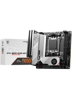 إم اس أي لوحة أم MPG B650I EDGE WIFI AM5 Mini-ITX، شريحة AMD B650، فتحتان DDR5، ذاكرة بحد أقصى 64 جيجابايت، Wi-Fi 6E، شبكة LAN بسرعة 2.5 جيجابت في الثانية، فتحتان M.2، 1x PCI-E x16، 1x HDMI، USB 3.2/2.0 | 911-7D73-006  - Image 1