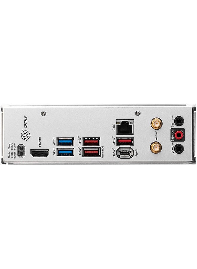 إم اس أي - لوحة أم MPG B650I EDGE WIFI AM5 Mini-ITX، شريحة AMD B650، فتحتان DDR5، ذاكرة بحد أقصى 64 جيجابايت، Wi-Fi 6E، شبكة LAN بسرعة 2.5 جيجابت في الثانية، فتحتان M.2، 1x PCI-E x16، 1x HDMI، USB 3.2/2.0 | 911-7D73-006 - Image 1