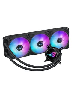 أسوس تبريد سائل لوحدة المعالجة المركزية ROG Strix LC III 360 aRGB، مبرد 360 مم، 3 مراوح ROG Strix AF-12S aRGB 120 مم، سرعة المروحة 2200 دورة في الدقيقة، تدفق هواء 70.38 CFM، شعار ROG يدور 360 درجة، 90RC00T1-M0UAY0  - Image 2