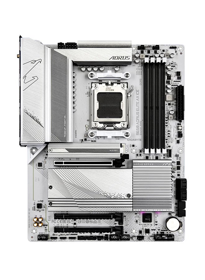 GIGABYTE B650 AORUS ELITE AX ICE AM5 ATX Motherboard, AMD B650 Chipset, 4 x DDR5, 256GB Max, Realtek 2.5GbE LAN & Wi-Fi 6E, 1*DP, 1*HDMI, 1*USB Type-C Black - Image 1