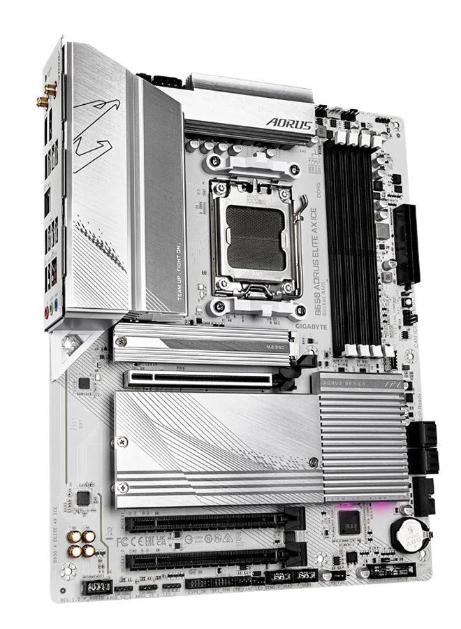 GIGABYTE B650 AORUS ELITE AX ICE AM5 ATX Motherboard, AMD B650 Chipset, 4 x DDR5, 256GB Max, Realtek 2.5GbE LAN & Wi-Fi 6E, 1*DP, 1*HDMI, 1*USB Type-C Black - Image 3