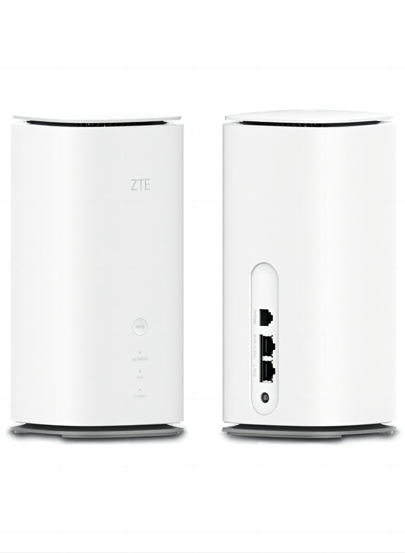 ZTE - 5G Indoor Modem CPE Router,5G Dual-mode WIFI 6 Dual Band 5400Mbps Up To 128 Devices-Global Version White White - Image 1