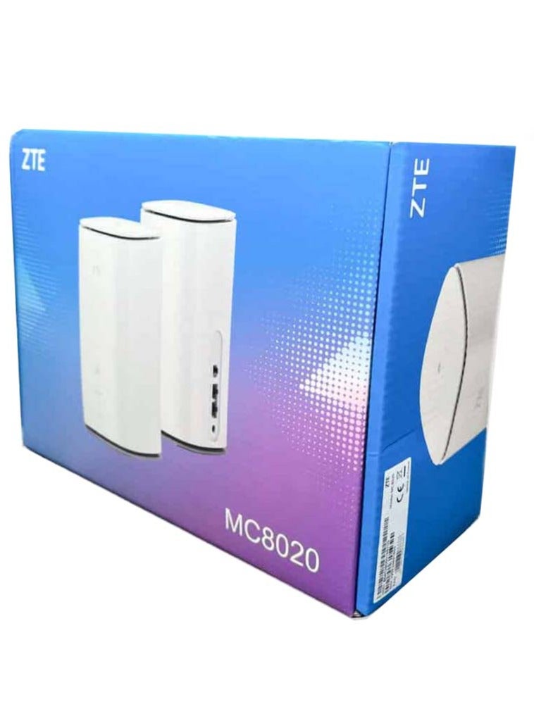ZTE - 5G Indoor Modem CPE Router,5G Dual-mode WIFI 6 Dual Band 5400Mbps Up To 128 Devices-Global Version White White - Image 1