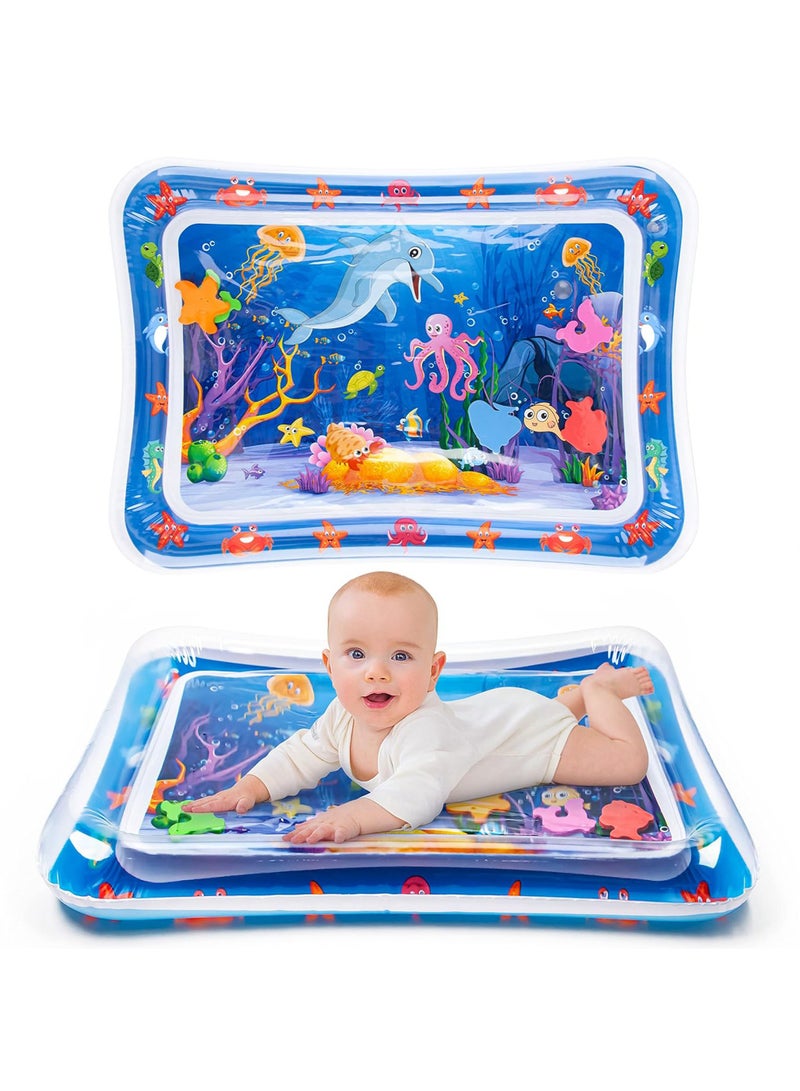 Rock Pow Tummy Time Water Mat Inflatable Tummy Time Water Play Mat for Babies, Infants and Toddlers 3 to 12 Months Promote Development Toys Baby Gifts  - Image 1